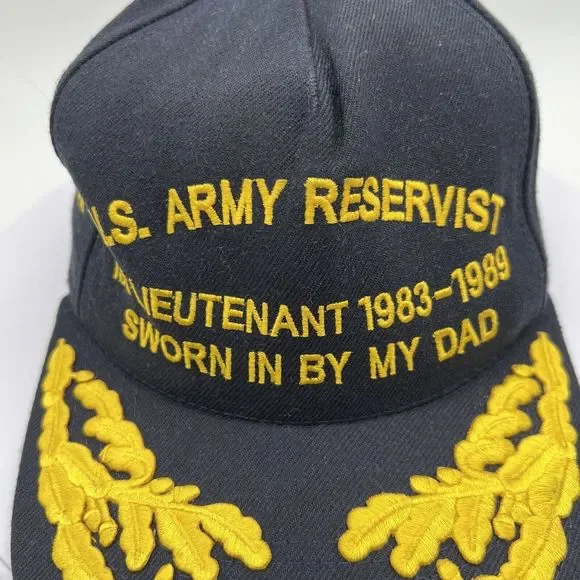 Vintage1980s 1984 U.S. Army Reservist Donald Hume Scrambled Eggs Hat USA Made